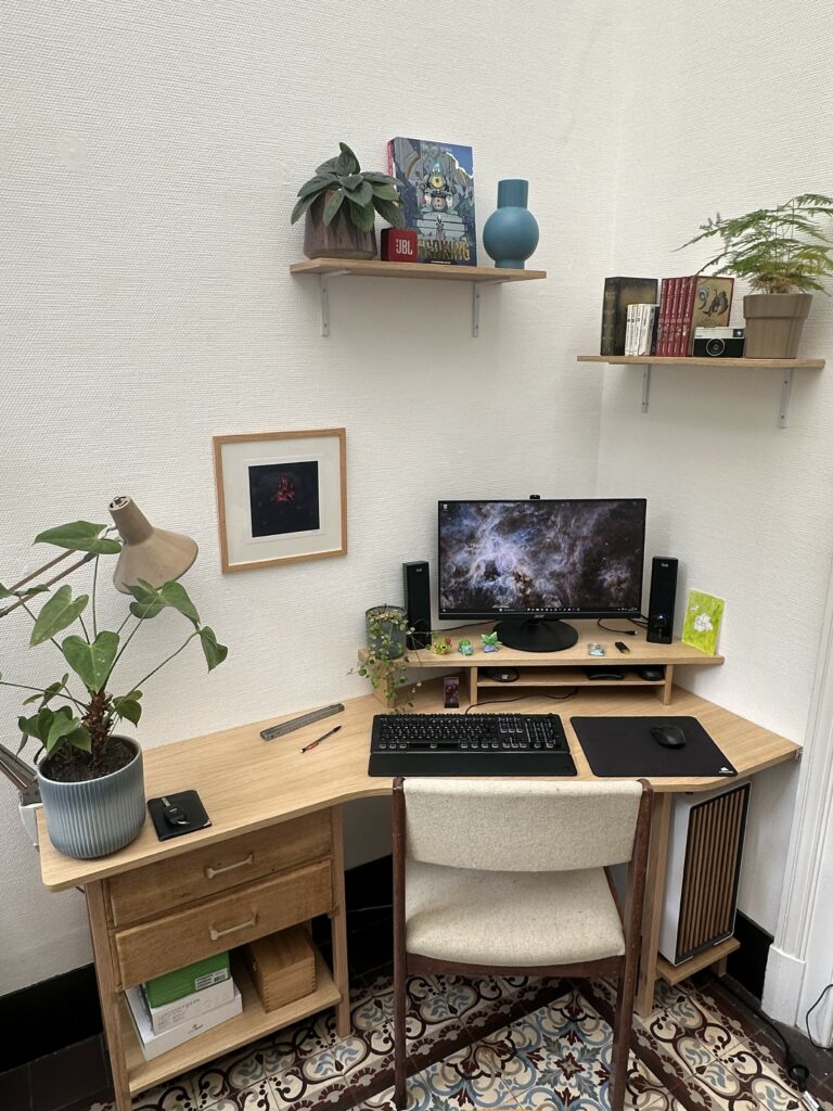 bureau angle chêne