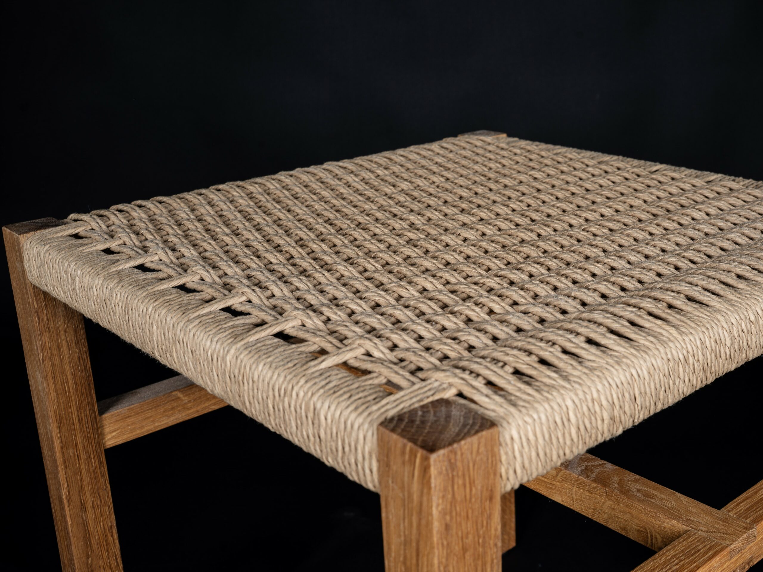 tabouret corde danoise chêne 3