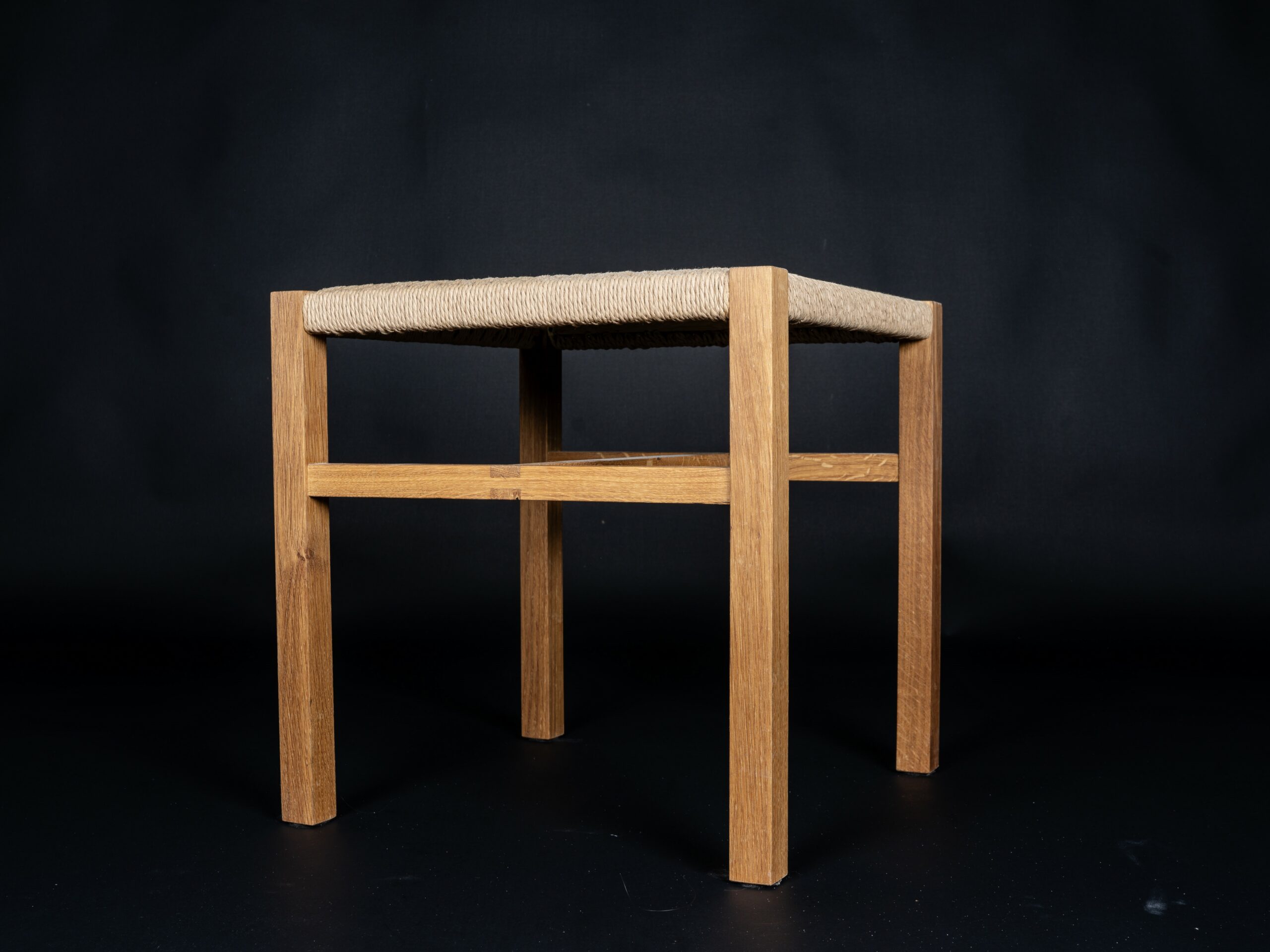 tabouret corde danoise chêne